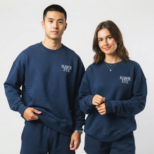 Sudadera Casual Oversize de Color Liso para Mujer, Hombro Caído, Cuello Redondo de Algodón, Sudadera Unisex, Fabricante Mayorista - Product Image 1