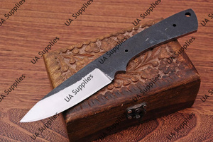 Cuchillo de Caza Hecho a Mano de Acero al Carbono, Hoja Fija con Punta Caída, Mango de Acero al Carbono, Personalizable ODM/OEM/ODM/OBM, Industrial, DIY - Product Image 6