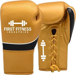 Guantes de boxeo de pelo de caballo profesional cuero tailandés Kickboxing MMA Sparring guantes de entrenamiento encaje para artes marciales boxeo - Product Image 1