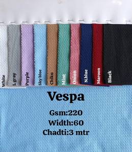 Tissu Lycra Vespa 220 GSM en gros, maille texturée polyester élasthanne de 60 pouces pour T-shirts et vêtements de sport - Product Image 1