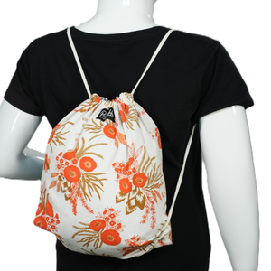 Sac à dos écologique imperméable en coton biologique avec cordon de serrage et dossier ergonomique, capacité 23L, idéal pour la gym, les voyages et les activités de plein air - Product Image 1