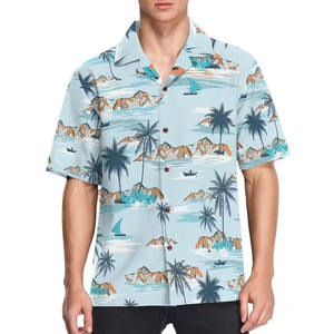 T-shirt Hawaïen Homme Haute Qualité Personnalisable (Logo/Designs) en Tissu Toile Écologique Respirant et Confortable – Meilleure Vente - Product Image 6