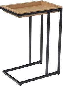 Table d'appoint en fer avec plateau en bois et structure robuste offrant un support fiable pour les objets décoratifs et utilitaires - Product Image 5