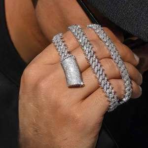 Cadena de Lujo Personalizable de Plata 925 Bañada en Rodio, Estilo Hip Hop Cubano, con Moissanita VVS Iced Out, para Rapper, Uso Diario, Regalo - Product Image 4