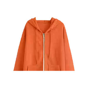 Sweat-shirts surdimensionnés personnalisés pour femmes en coton/fibre de bambou, en toile, décontractés, écologiques, respirants, coupe-vent, gaufrés - Product Image 2