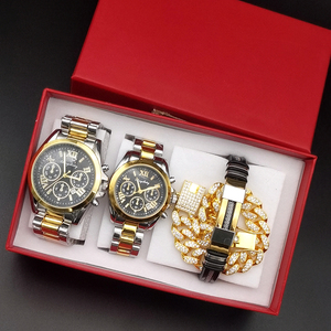 NW1408 Couple <b>Watch</b> <b>Diamond</b> Set Gift Luxury Lady Lover Stainless Steel Quartz Wristwatches for Men Analog Week - Product Image 1