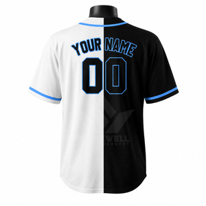 Maillot de baseball personnalisé SPARKWELL imprimé par sublimation, manches courtes, en maille, avec nom et numéro d'équipe, en polyester anti-humidité, sangle en T - Product Image 5