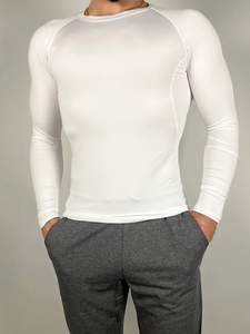 Custom Wholesale Mens <b>Compression</b> Long Sleeve Workout <b>Shirt</b> Quick Dry Moisture Wicking Athletic Top for Gym Training & Running - Product Image 4