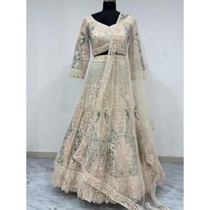Lehenga Choli Más Popular y Hermoso para Bodas con Bordado de Hilo - Product Image 3