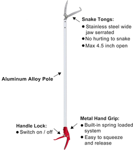 Pinza Profesional de Acero Inoxidable para Reptiles, Ajustable, para Serpientes, Equipo para Exteriores, Servicio OEM - Product Image 2