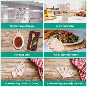35pcs Kitchen Cooking Tool Set Spatula and Baking <b>Utensil</b> Accessory Holder Egg Whisk Separator Necessary Kitchen Necessities - Product Image 3