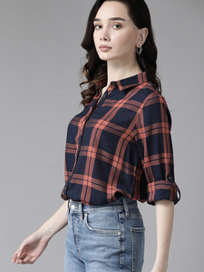 Camisa de Franela para Mujer, Diseño Casual y Profesional, Servicio OEM, Cierre de Botones, 100% Algodón, Personalizable, Gran Venta - Product Image 1