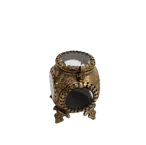 กล่องเครื่องประดับโบราณสีเงินทรงสี่เหลี่ยมผืนผ้า ดีไซน์หรูหรา สีทอง สำหรับจัดเก็บแหวนและสร้อยคอ - Product Image 5