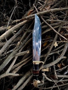 Cuchillo Bowie de Caza para Exteriores de Acero Inoxidable de Alta Calidad A&M Enterprises con Hoja Fija de Punta Caída y Mango de Madera Micarta, Garantía de 3 Años - Product Image 5