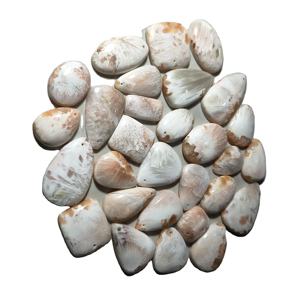 Pierres précieuses KHUSHI GEMS, scolecite naturelle, pierre précieuse percée, cabochon, poli unique, bijoux pour les créateurs de bijoux, lot de pierres précieuses en vrac, mélange - Product Image 3