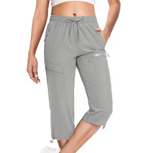 Custom Made Product Women's Capri Pant Lightweight Breathable Stretchy Waistband Washable Women's <b>Trouser</b> Custom Printing - Product Image 1