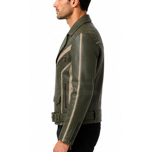 Chaqueta de Cuero Premium para Motociclistas, Estilo Clásico, Construcción Duradera y Cómoda para Uso Diario - Product Image 5