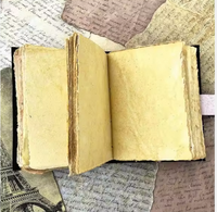 Carnet en cuir véritable indien avec papier à bords festonnés, motif arbre, journal personnalisé avec fermoir en laiton