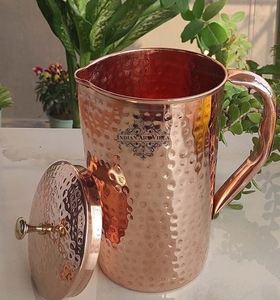 Ensemble de carafes en cuivre pour dîners romantiques aux chandelles, service d'eau, ensemble en métal avec verres, durable, réutilisable, pour la cuisine. - Product Image 6