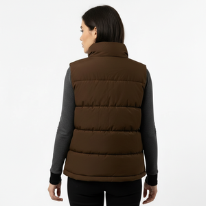 Chaleco Acolchado sin Mangas para Mujer, Chaqueta de Invierno, Marca Personalizada, Fábrica de Ropa OEM - Product Image 3
