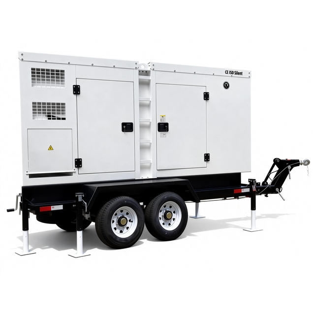 LETON POWER 200kW/250kVA Trailer Silent Enclosed Diesel Generator Set with ATS, Rainproof and Portable Emergency Power Supply