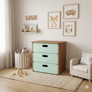 Hao Hung Long an Casual Durable Safe Material Smooth Edge American <b>Pine</b> Plywood High Quality New Children's Room Cabinet - Product Image 1