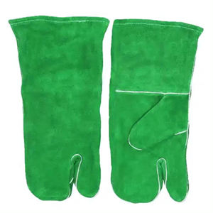 Gants de soudeur en cuir de vachette pleine fleur à manches longues pour four, barbecue, cheminée, boulangerie et soudage TIG - Product Image 4