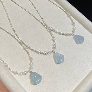 Collier pendentif Bouddha Maitreya en argent massif S925 naturel, pierre de lune presque ronde avec de légères imperfections, design de bijoux en pierres précieuses - Product Image 3