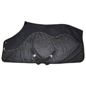 Manta de descanso transpirable de malla para caballo negro, ligera, de secado rápido, impermeable, para uso en drenaje y establo. - Product Image 1