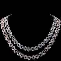 Collar de Lujo con Corte Marquesa, Cadena de Plata 925, Unisex, Certificado IGI, Perla de Agua Dulce, Estilo Hip Hop, Aniversario