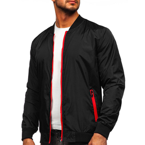 Sports Style Zipper Long Sleeve Men Bomber Jacket OEM High Quality Quick Dry Breathable Winter Wear Men Bomber Jackets - Product Image 4