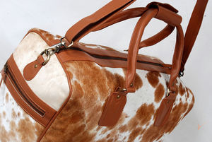 Bolsa de Viaje de Cuero Vacuno, Estilo Vintage, con Cierre, Multifuncional, Unisex, Ligera, de 36-55L - Product Image 3