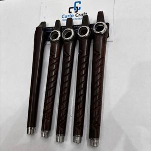 Pipa Dokha de madera hecha a mano Curio Craft, forma natural tallada, imitación de arte antiguo, coleccionable, pipa para fumar hierbas, precio económico. - Product Image 3