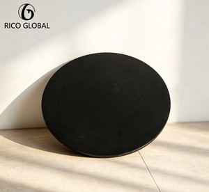 Assiette de service ronde en céramique RICO GLOBAL, design minimaliste noir uni, vaisselle et assiettes - Product Image 1