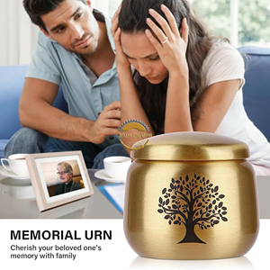 Personalized Funeral <b>Ashes</b> Urn Luxury Handcrafted Metal Memorial Urn Durable Aluminum Cremation Urn for Adults Premium - Product Image 5