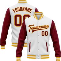 Veste universitaire en satin brodé de haute qualité pour hommes, veste en satin de laine tendance, col montant, boutons, coupe-vent, respirante, toutes tailles