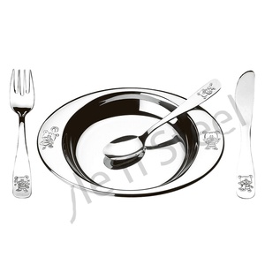 Juego de Cubiertos para Niños de 4 Piezas, Juego de Cubiertos Reales, Acero Inoxidable con Pulido de Alto Brillo, Juego de Cubiertos de Lujo con Cuchara y Tenedor - Product Image 1