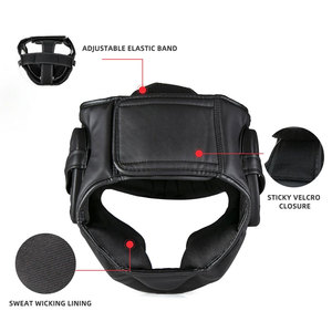 Casque de boxe en cuir PU pour Muay Thai, entraînement et sparring, équipement de gym de boxe, protection pour le taekwondo et les arts martiaux - Product Image 3