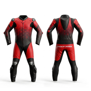 Traje de Motociclismo de Cuero Personalizado, Transpirable, Unisex, para Invierno y Verano, con Paneles de Ventilación y Protección CE, OEM ODM, Profesional para Pista - Product Image 1