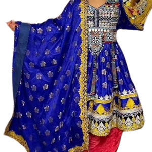 Robe afghane pour femme Kuchi, nouvelle collection, haute qualité, style tendance, pour mariage et fête, avec dentelle et boutons, longueur genou, vente chaude - Product Image 4