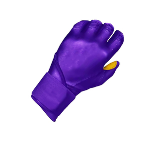 Guantes de Béisbol de Cuero Azul, Protección Completa para los Dedos, Cierre de Velcro Resistente, Unisex, para Entrenamiento de Adultos - Product Image 4