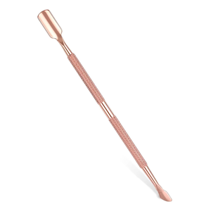 2026 Professional Rose Gold Dual Head Stainless Steel Nail Cuticle Pusher Trimmer & Scraper Tool-Durable Reusable Nail Cleaning - Product Image 1