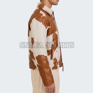 Good Quality Hair on <b>Leather</b> <b>Jackets</b> For Men Best Price Custom Men's <b>Winter</b> Fashion Cowhide <b>Leather</b> <b>Jacket</b> For Sale - Product Image 4
