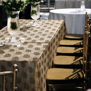 Mantel cuadrado de algodón de alta calidad con estampado de bloques indios, cubierta de mesa personalizada ecológica de estilo moderno para uso doméstico - Product Image 3