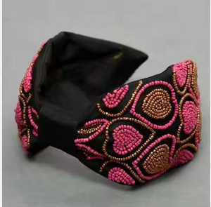 Diademas modernas hechas a mano con bordados y cuentas para fiestas de verano, regalos personalizados, accesorios para el cabello. - Product Image 2