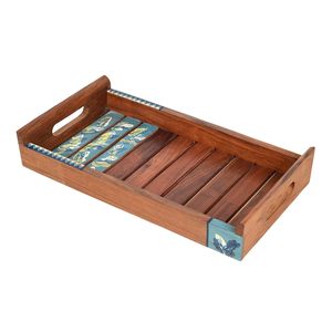 Wooden Rectangular <b>Platter</b> Serving Tray Exclusive Style Decorative for Home and Restaurant Usage Available At Premium Quality - Product Image 3