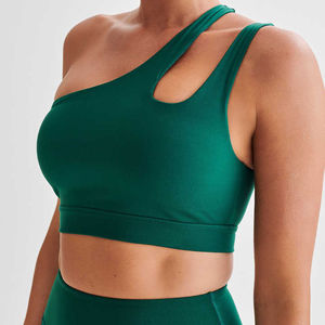 Soutien-gorge de sport léger et respirant à une épaule, design élégant et simple pour le yoga, la gym, les tenues de sport quotidiennes, disponible en grandes tailles - Product Image 2