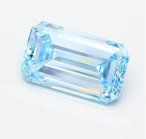 Diamante Cultivado en Laboratorio con Certificación IGI, Corte Esmeralda de 5.01 CT, Color Azul Intenso, Claridad VVS2, CVD 837638931, ROYAL GEMS Jewelry Gujarat - Product Image 2