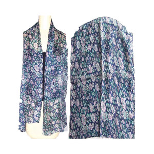 Chal Largo de Seda 100% Pura para Mujer, Bufanda con Estampado Floral de Doble Cara, Seda Genuina con Diseño Floral, Elegante para Damas - Product Image 3
