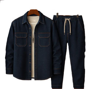 Conjunto de Traje de 2 Piezas para Hombre, Invierno 2026, Cuello Alto, Formal, Impermeable, Transpirable, 100% Algodón - Product Image 6